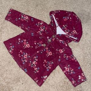 Carters 3m quilted floral jacket